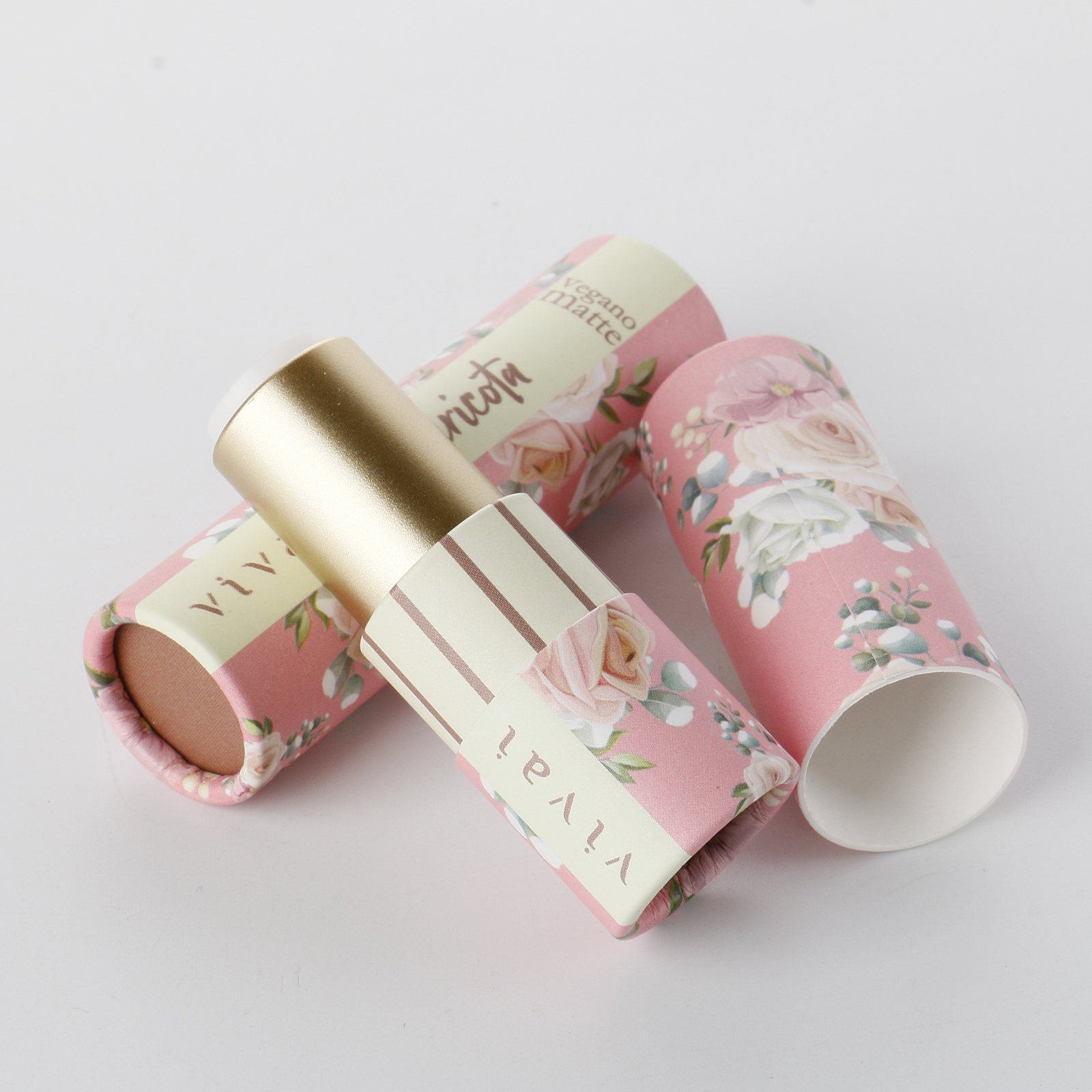 Cosmetic tubes with foiled brand name