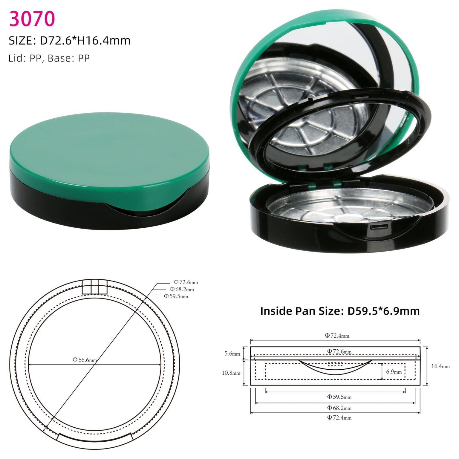 Compact Powder Cases | Custom Cosmetic Packaging Solutions