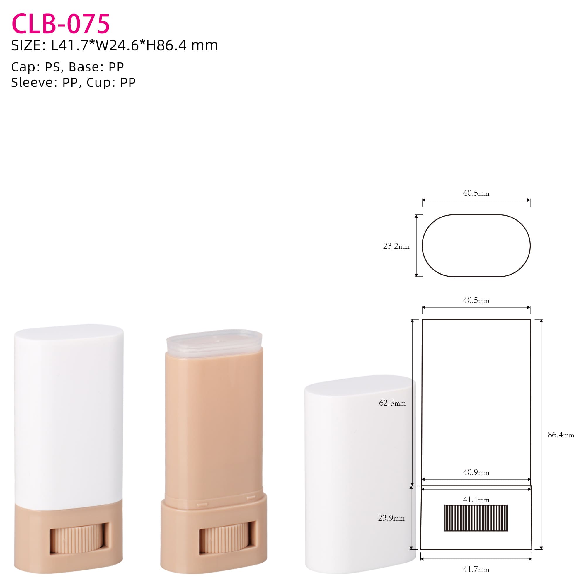 Deodorant Stick Tube CLB-075