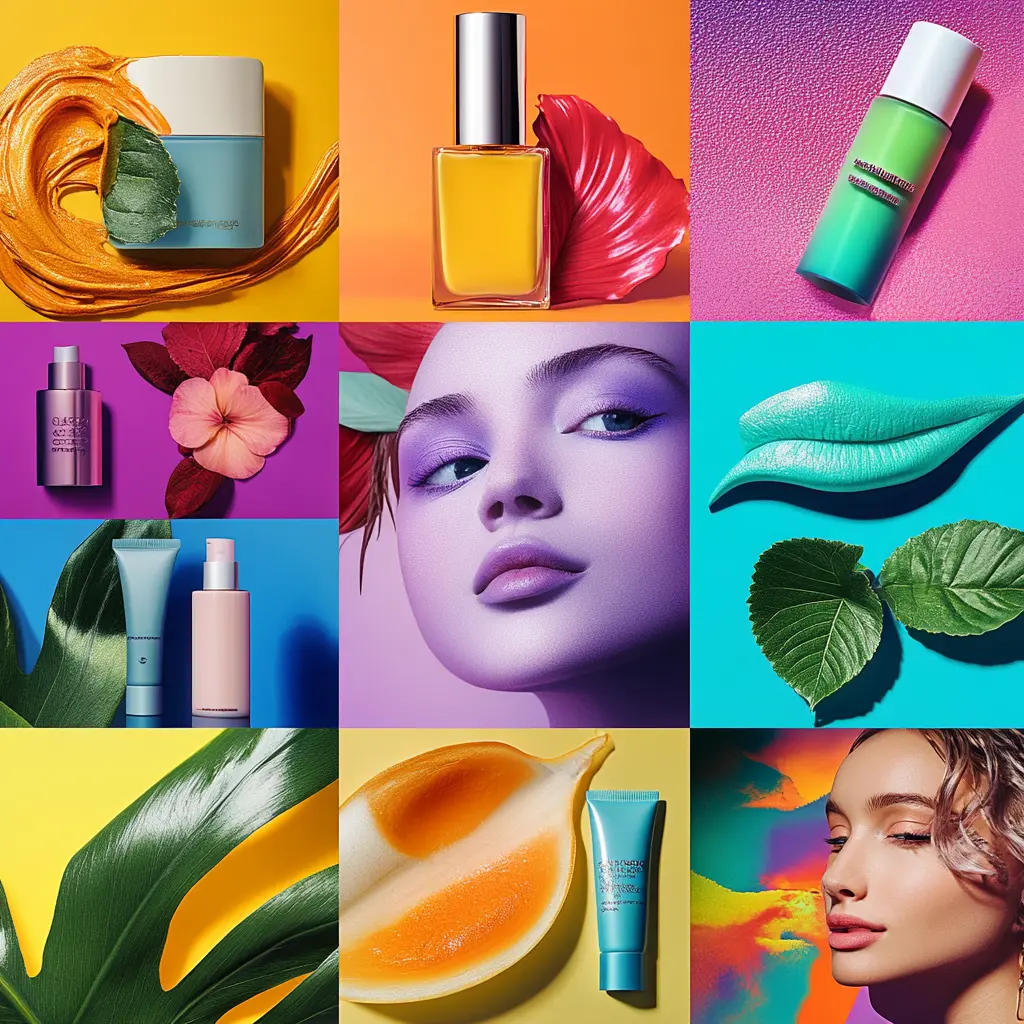 Stunning pastel packaging lined up for photos